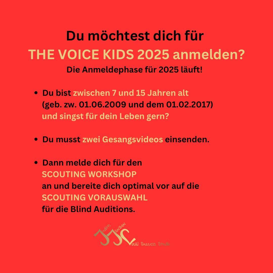 Vocal Success Studio - Judith Janzen - SCOUTING WORKSHOP für THE VOICE KIDS