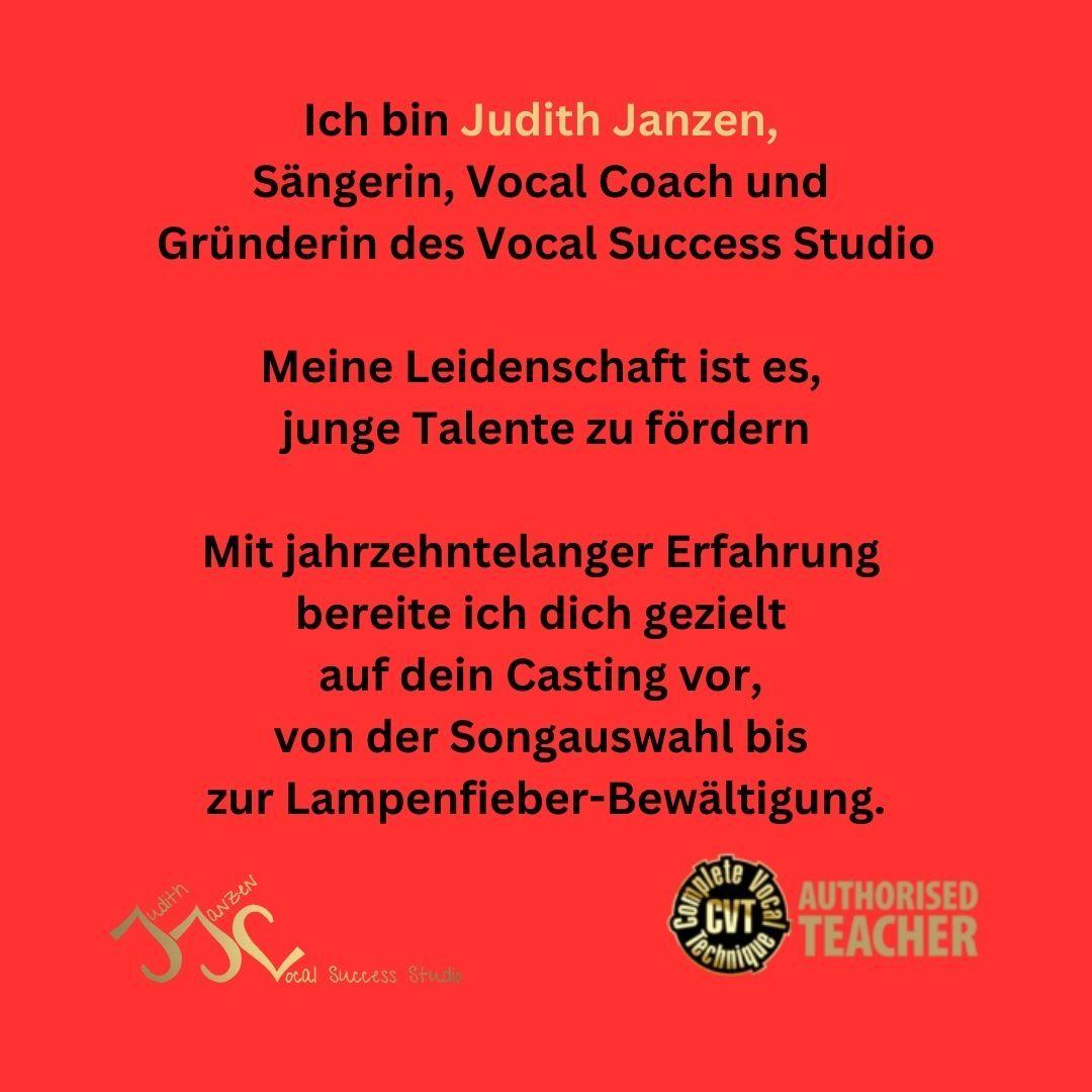 Vocal Success Studio - Judith Janzen - SCOUTING WORKSHOP für THE VOICE KIDS